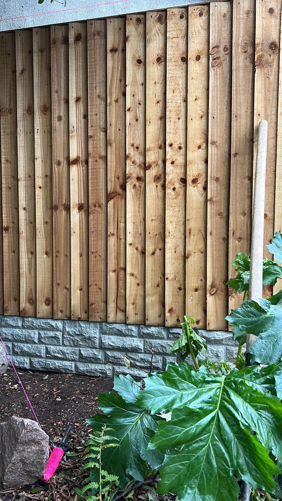 Timber fencing installation